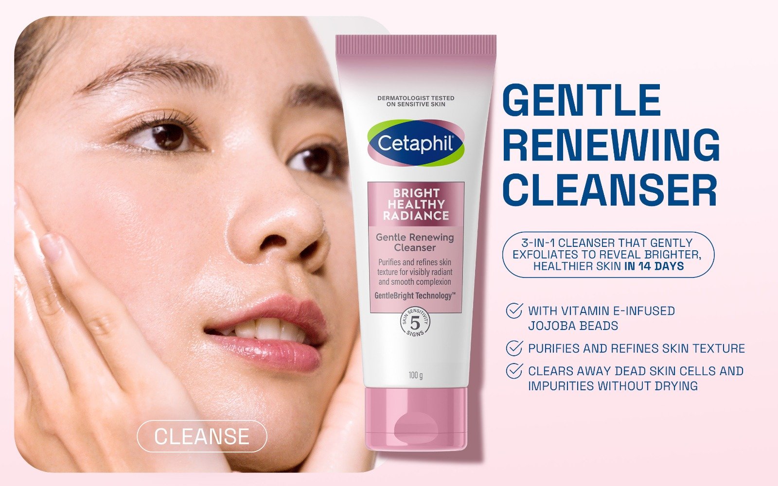 Cetaphil Healthy Radiance Gentle Renewing Cleanser 100g