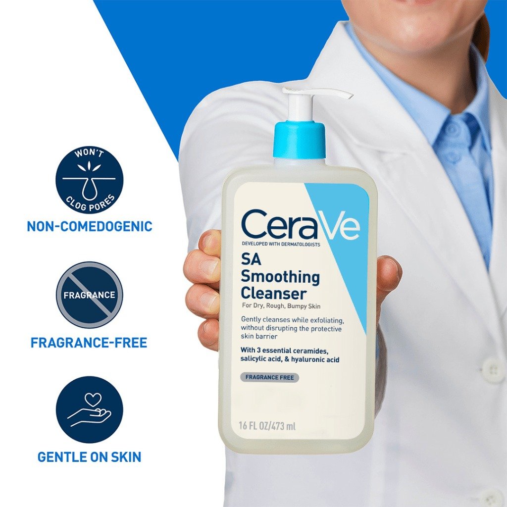 CeraVe SA Smoothing Cleanser For Dry,Rough,Bumpy Skin 236ml